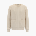 Men’s Cardigan with Front Zipper and Pockets