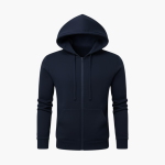 Men’s Zip Hoodie with Hood and Front Pockets