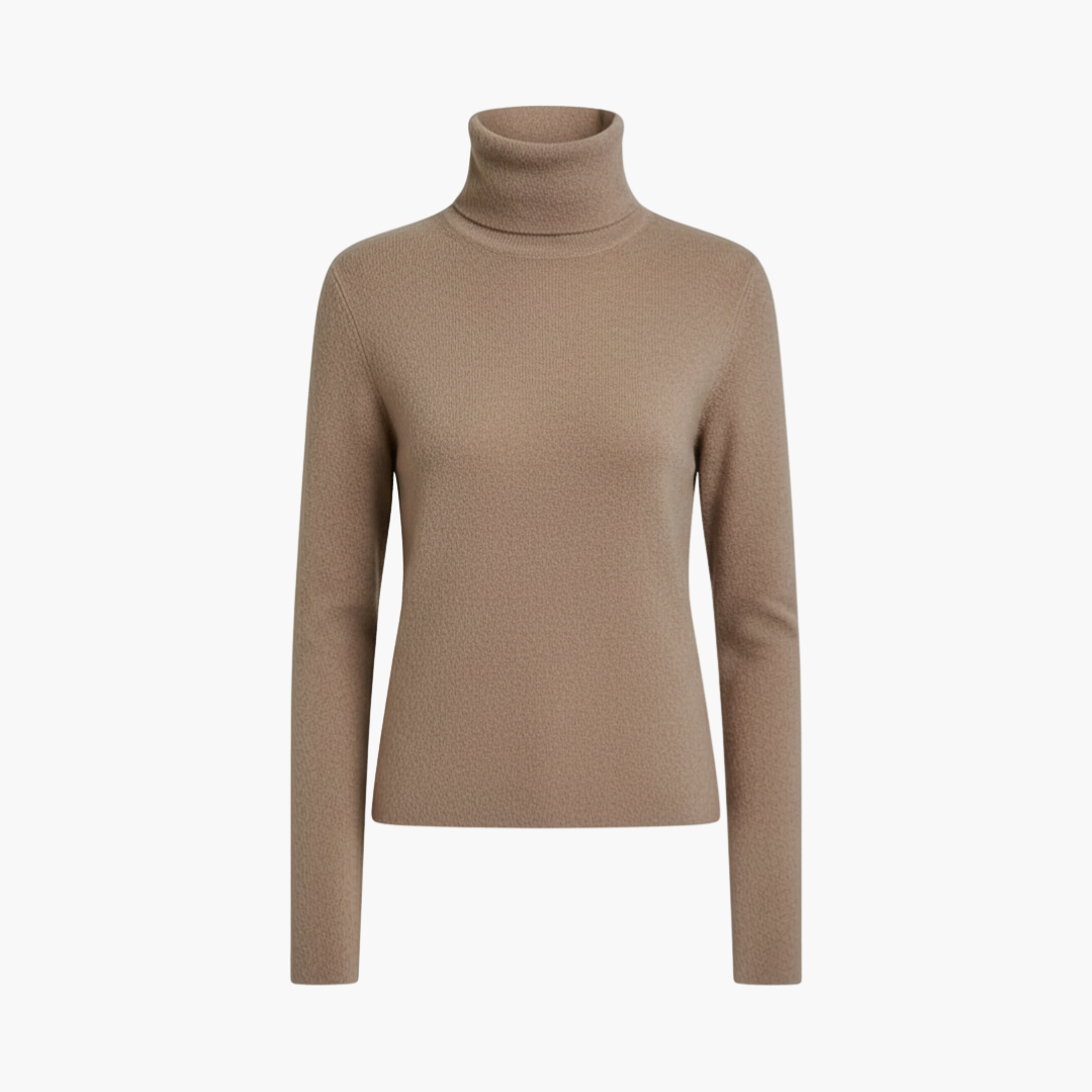 Copy_of_Wilfred_Smith_11_97ade051-36e7-4653-95a8-8ee9a9d4e8f2.png Women's Turtleneck Sweater with Ribbed Neck and Long Sleeves - Image 1