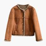 Women’s Jacket with Sherpa-Style Trim