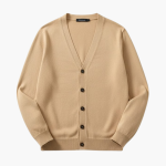 Men’s Cardigan with V-Neck and Button Closure
