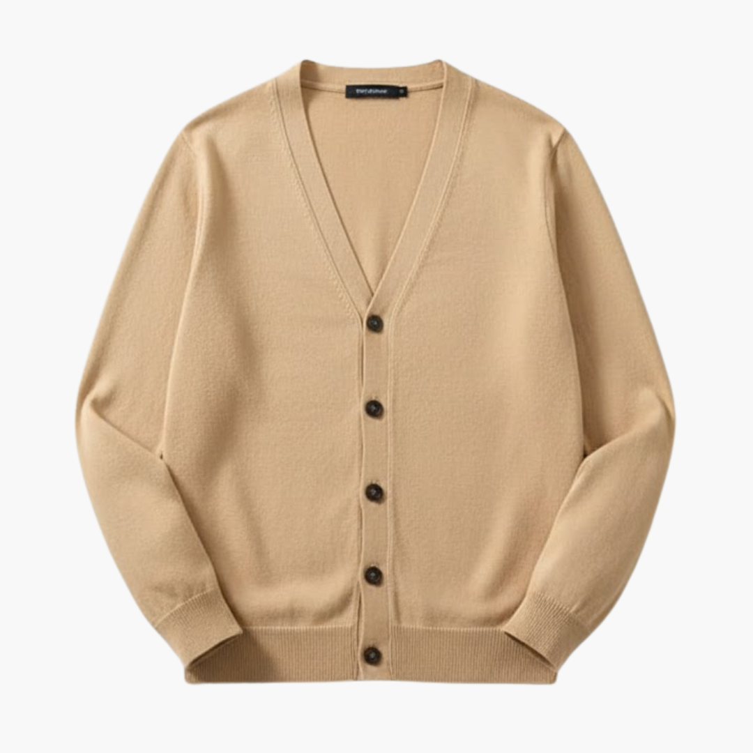 Copy_of_Wilfred_Smith_1_7aabed41-11b0-4066-8a2e-31dea2f536dc.png Men’s Cardigan with V-Neck and Button Closure - Image 1