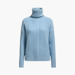 Women’s Turtleneck Sweater with Cable Knit