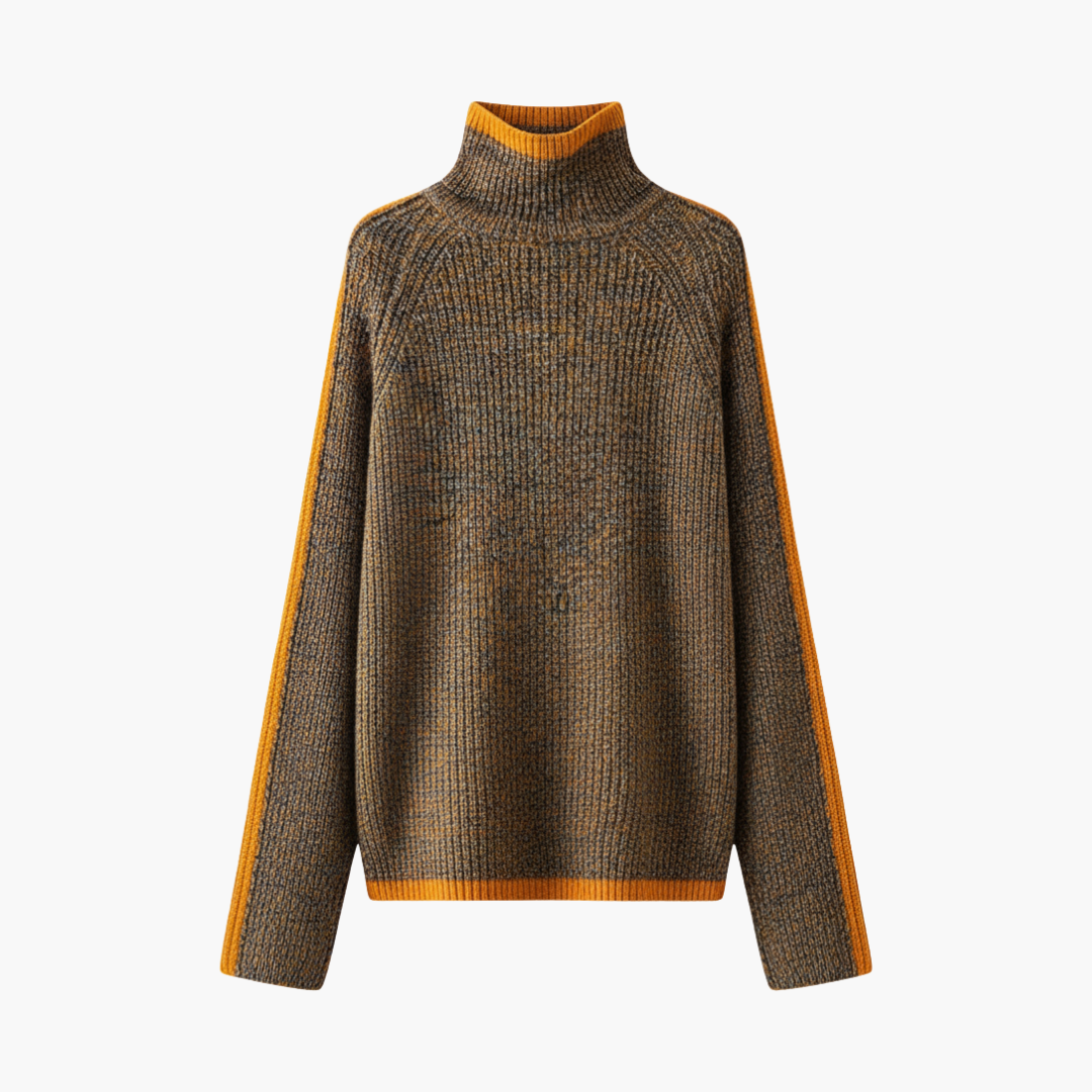 Copy_of_Wilfred_Smith_22_24ae0b89-cfa3-4e86-aefb-6e953fe77d27.png Women’s Turtleneck Sweater with Ribbed Knit - Image 1