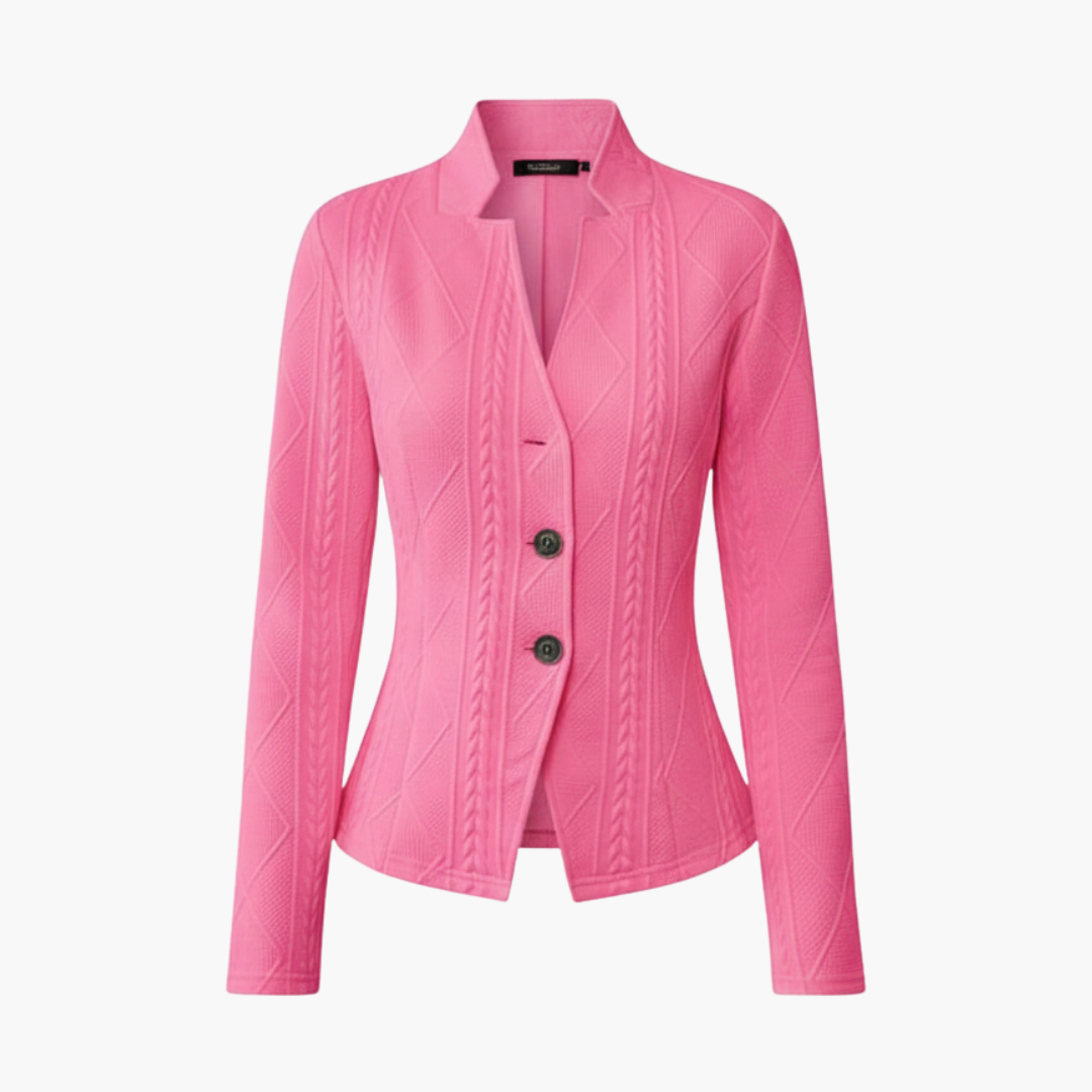 Copy_of_Wilfred_Smith_26_7b7043ea-5af2-422e-9cb6-2c5d250377ed.png Women’s Blazer with Lapel Collar and Button Closure - Image 1