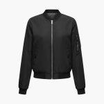 Women’s Bomber Jacket with Ribbed Cuffs