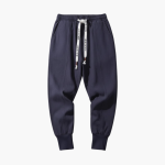 Men’s Japan Style Trousers with Drop Crotch and Adjustable Waist