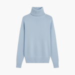Women’s High Neck Jumper with Ribbed Hem and Long Sleeves