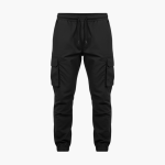 Men’s Cargo Joggers with Elastic Hem and Side Pockets
