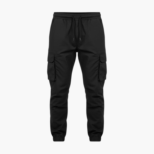 Men’s Cargo Joggers with Elastic Hem and Side Pockets