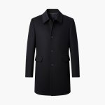 Men’s Coat with Button Closure and Classic Collar