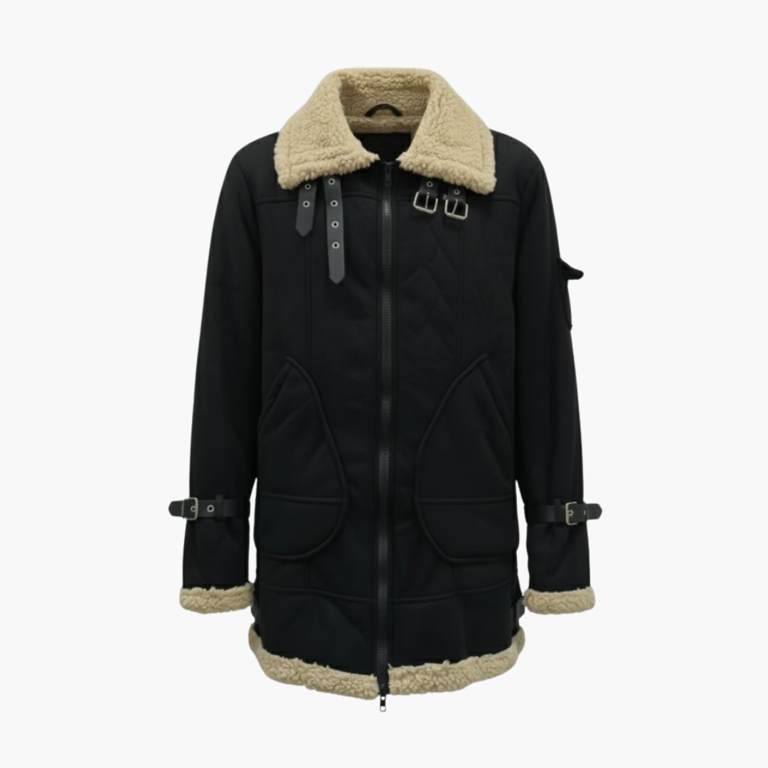 Copy_of_Wilfred_Smith_43_b98e3ba9-6f54-440e-bd74-77fe4fca34a7.png Men’s Aviator Jacket with Zip Closure - Image 1