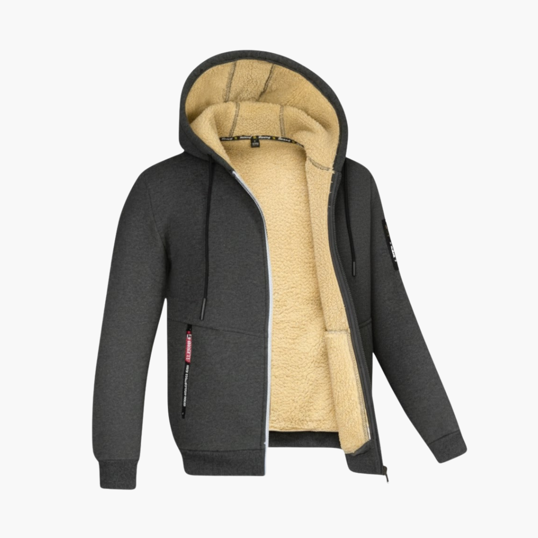 Copy_of_Wilfred_Smith_46_8916356c-d4ef-427d-a7ef-7021672aa548.png Men’s Hooded Jacket with Zip Front - Image 1