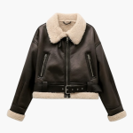 Women’s Zip Jacket with Belted Hem and Inner Lining