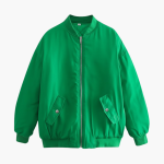 Women’s Bomber Jacket with Zipper