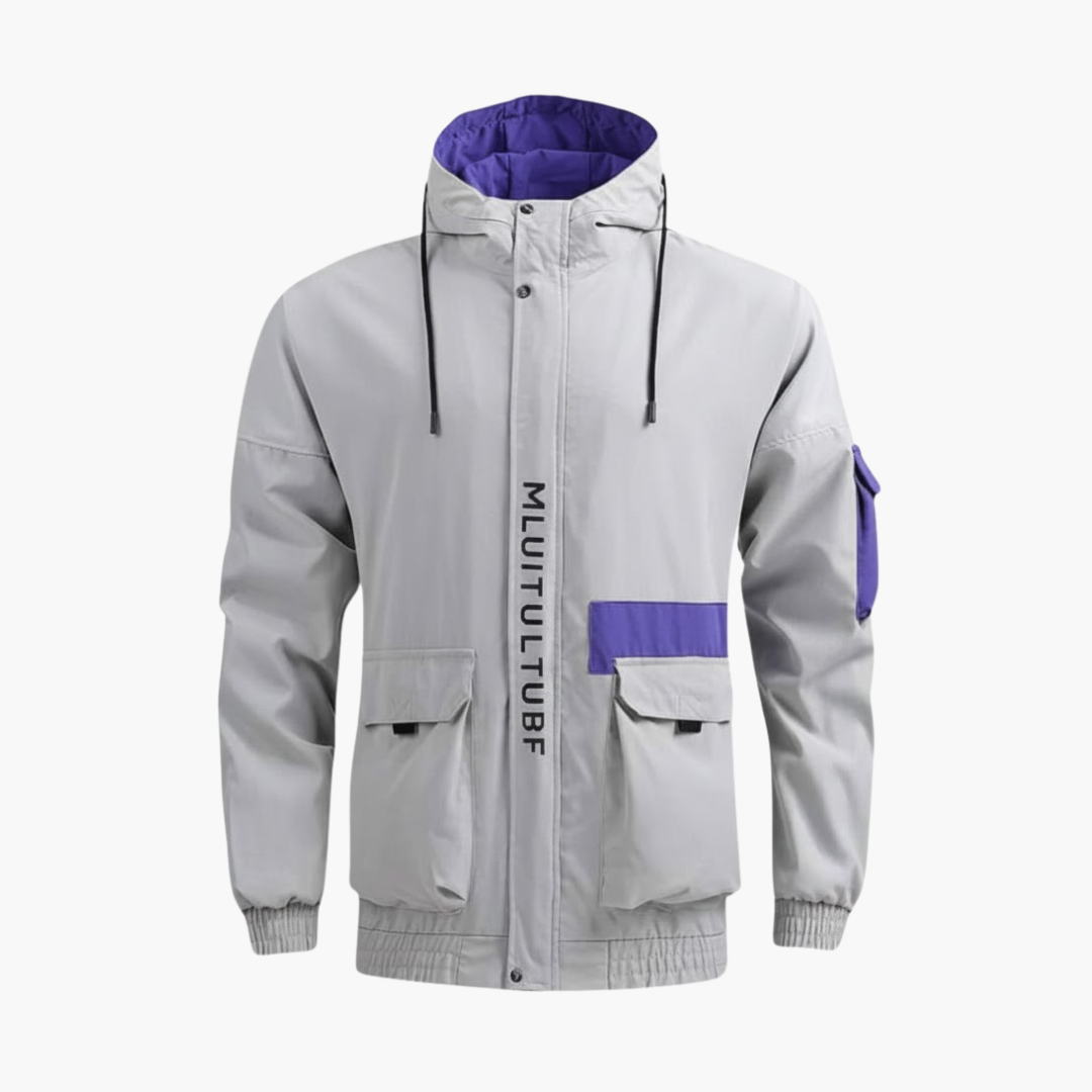 Copy_of_Wilfred_Smith_66.png Men’s Hooded Jacket with Zipper Front and Multiple Pockets - Image 1