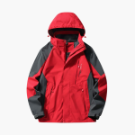 Men’s Hooded Outdoor Jacket with Zipper and Pockets