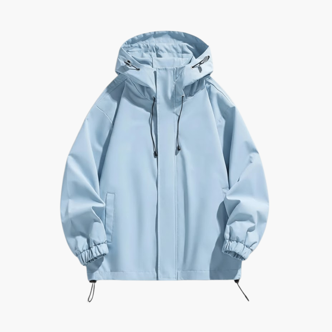 Copy_of_Wilfred_Smith_80.png Men’s Hooded Jacket with Zipper and Drawstring Hem - Image 1