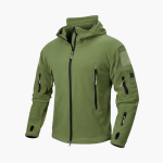 Men’s Hooded Jacket with Zipper and Pockets