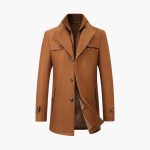 Men’s Jacket with Lapel Collar and Buttons