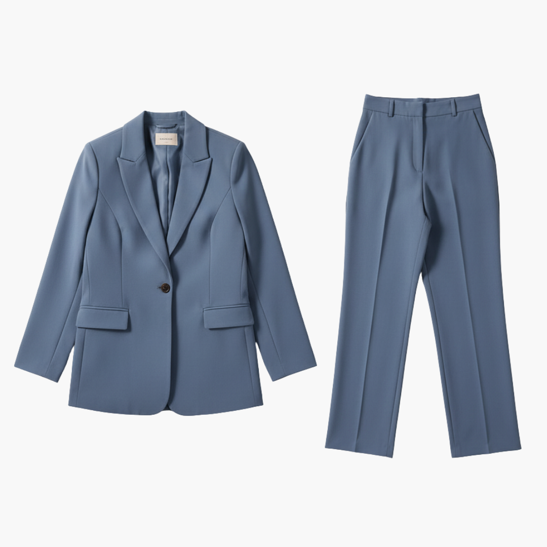 Copy_of_Wilfred_Smith_89.png Women’s Blazer Suit with Straight Trousers - Image 1