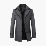 Men’s Coat with Notched Collar
