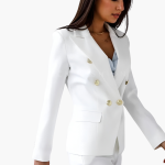 Women's Suit Set with Blazer and Straight Pants - Image 13