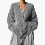 Women’s Cardigan with Textured Surface - Image 4