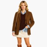 Women's Blazer with Button Closure and Side Pockets