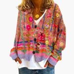 Women’s Cardigan with Patterned Knit - Image 4