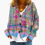 Women’s Cardigan with Patterned Knit - Image 2