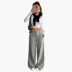Women's Corduroy Pants with High Waist and Pockets - Image 4