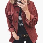 Women's Cord Jacket with Patch Pockets - Image 5