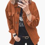 Women's Cord Jacket with Patch Pockets - Image 3