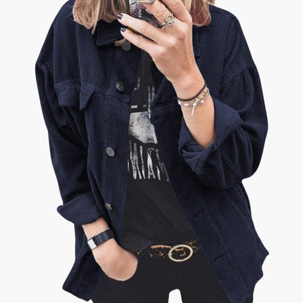 Women's Cord Jacket with Patch Pockets