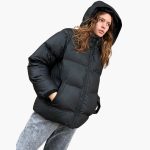 Women’s Down Jacket with Hood and Zipper - Image 3