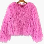 Women's Faux Fur Coat with Long Sleeves and Textured Finish - Image 3
