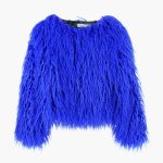 Women's Faux Fur Coat with Long Sleeves and Textured Finish