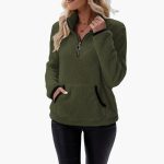 Women's Fleece Pullover with Half Zip - Image 7