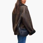 Women's Fleece Jacket with Notched Collar and Front Pockets - Image 4