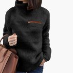 Women's Fleece Pullover with High Collar - Image 2
