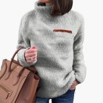 Women's Fleece Pullover with High Collar - Image 4