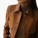Women's Brown Jacket with Long Sleeves - Image 3