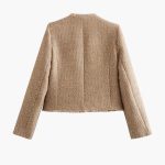 Women's Tweed Style Jacket with Pockets - Image 2