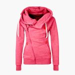 Women's Zip-Up Hoodie with Drawstring Hood - Image 5