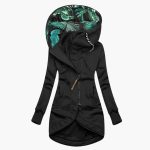 Women's Hooded Jacket with Asymmetrical Zipper and Front Pockets - Image 5