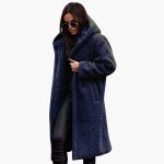 Women’s Hooded Coat with Button Closure - Image 2