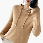 Women's Knitted Hoodie with Long Sleeves - Image 5