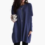 Women's Long Sweater with Round Neck - Image 2