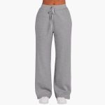 Women's Lounge Set with Half Zip and Wide Pants - Image 10